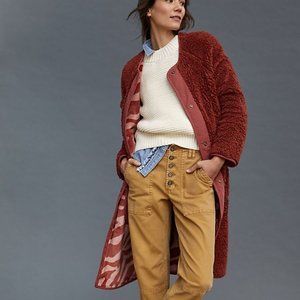 Anthropologie Margot Reversible Sherpa Coat Size M